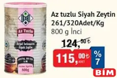 İNCİ AZ TUZLU SİYAH ZEYTİN 800 G